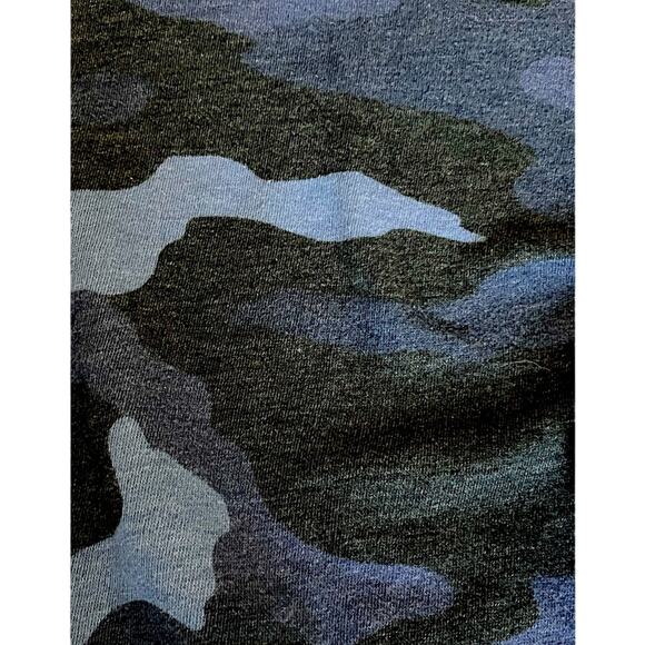 Victoria's Secret PINK Blue Camo Fleece Mock Neck Pullover Sweatshirt Medium - Picture 7 of 8